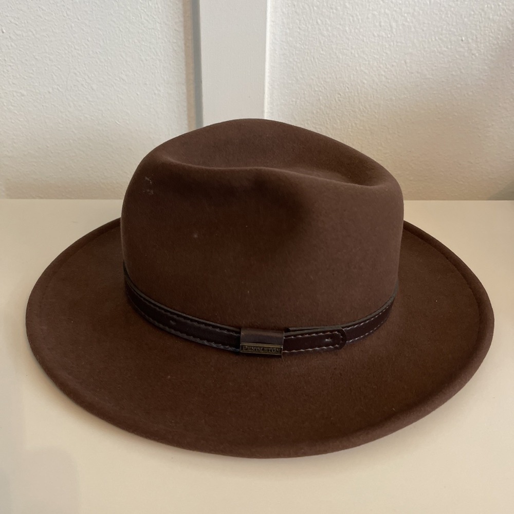 Men's Pendleton Woolen Mills Brown 100% Wool Fedora Hat Small Indiana Jones